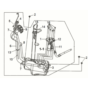 Sym Mio 50I E5 Kraftstofftank