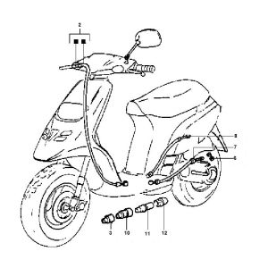 Gaszug Piaggio Typhoon 98-2005 2-Takt