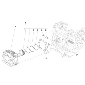 Piaggio Liberty 50 4-Takt-Zylinderkolbenbolzengruppe