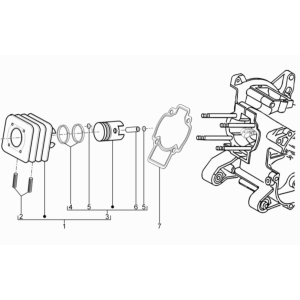 Zylinder - Kolben Piaggio Typhoon 50 2-Takt Euro 3 2011