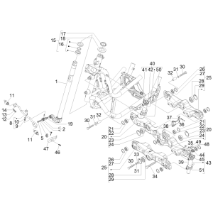 Gabel/Lenkrohr Piaggio MP3 300LT Sport 2009-2014
