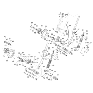 Vordergabel Vespa GTS 250 dh 2005-2016 (ohne ABS)