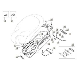 Helmkoffer Aprilia Mojito Custom 2t (Piaggio-Motor) 2004 - 2010