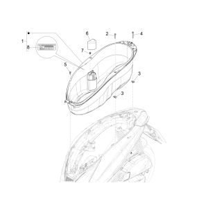 Piaggio Medley 125 4T IE ABS E4 2016-2019 Helmfach (EMEA)