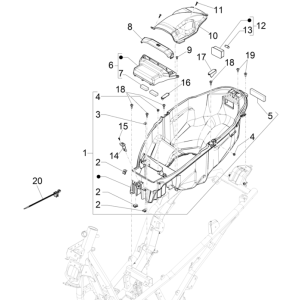 Piaggio Beverly 300 4T 4V HPE ABS E5 2021-2022 Helmfach (EMEA)