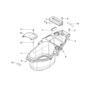 Helmablage Piaggio Zip 50 SP 2006-2013