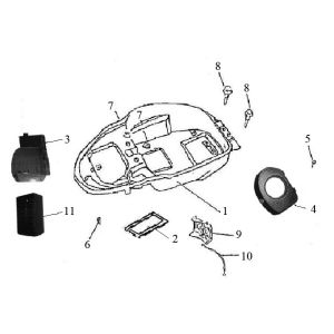 Helmablage Turbho RG50 weiß schwarz