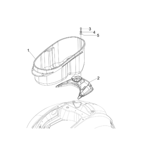 Helmfach Vespa GTS 250 ie 2005-2016 (ohne ABS)