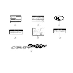 Info Aufkleber Kymco Delivery 4-Takt weiß