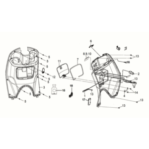 Innenbox Sym Mio 50I E5 Grau/Schwarz