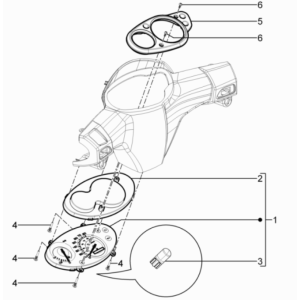 Tacho - Cockpit Piaggio Typhoon 50 2-Takt Euro 3 2011