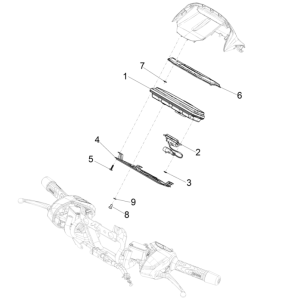 Instrumentengruppe - Cruscotto Piaggio Beverly 300 4T 4V HPE ABS E5 2021-2022 (EMEA)