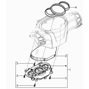 Instrumentengruppe - Cruscotto Piaggio Beverly 125 RST 4T 4V IE E3 2010-2015 (EMEA)