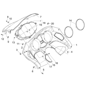 Instrumentengruppe - Cruscotto Piaggio MP3 300LT Sport 2009-2014