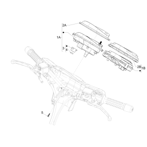 Instrumentengruppe - Cruscotto Vespa GTS 250 ie 2005-2016 (ohne ABS)
