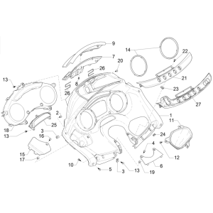 Instrumentengruppe - Cruscotto Piaggio MP3 350 Maxi Sports E4 ABS 2018-2020 (EMEA)