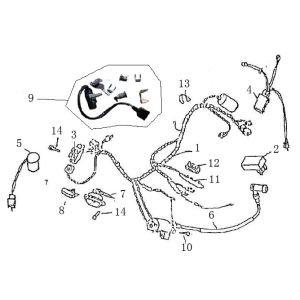 Kabelbaum Zündung Turbo RG50 dunkelblau