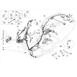 Vespa Primavera 4-Takt 3V Kabelsatz (Euro5-Einspritzung IGET)