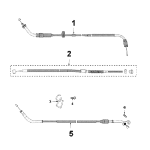 Peugeot New Vivacity 2-Takt Kabel Dunkelblau