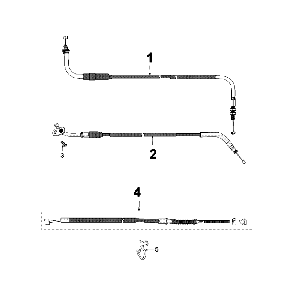 Kabel Peugeot Speedfight 4 4-Takt Weißgold