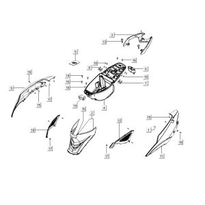 kappel-hinten Kymco Agility RS 4-Takt schwarz 11