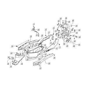 Heckhauben Kymco Dink LC 2-Takt silber