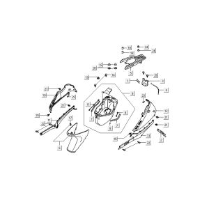 Hinter Kymco DJ 2-Takt Silber