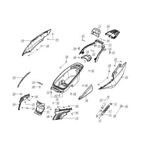 Heckhauben Kymco G-Dink 2-Takt Dark Grey