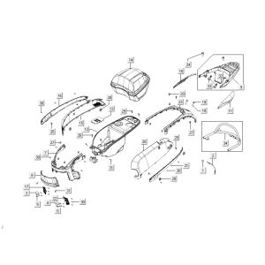 Heckhauben Kymco Like 4-Takt Tecno Silber wie T T 2015