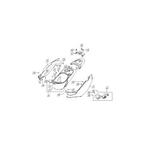 Heckhauben Kymco Super9 AC 2-Takt nm gelb - schwarz