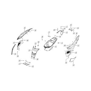Heckhauben Kymco Super 8 4-Takt (2007-2009) orange