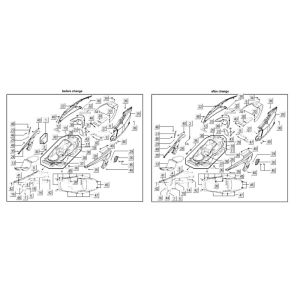 Motorhauben hinten Kymco Myroad 700i