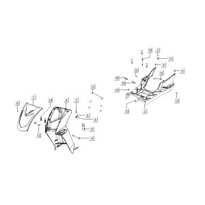 kapdelen Kymco Agility 12 4-Takt 125 blau
