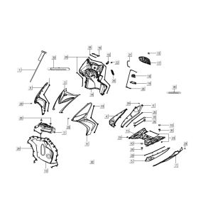 Kapdelen Kymco Agility 16'+ 4-Takt-Einspritzung euro4 Rot