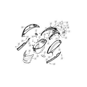 kapdelen Kymco Sento 4-Takt Weiß