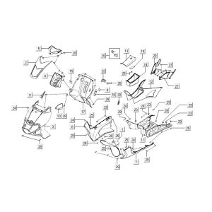 Hauben Kymco Super9 2t lc om mattschwarz-gelb
