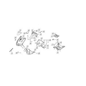 Kapdelen Kymco VP50i Einspritzung Euro 4 Tecno Silber