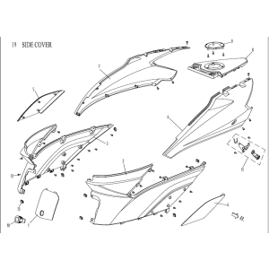 Kappenteile Mitte AGM Venom weiß