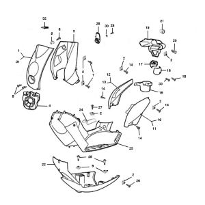 Motorhauben Peugeot Ludix ein 2-Takt