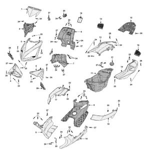 Motorhauben Peugeot Speedfight 3 4-Takt