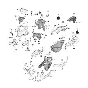 Motorhauben Peugeot Speedfight 3 AC 2-Takt