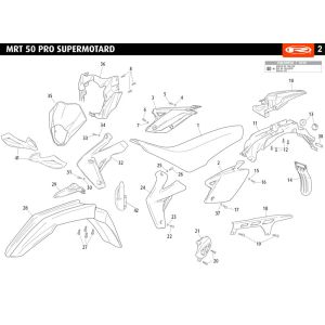 Motorhauben Rieju MRT SM schwarz 2010 2-Takt