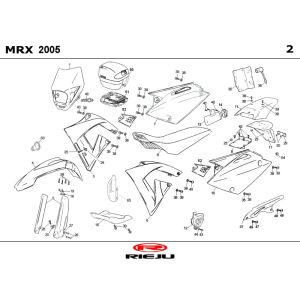 Motorhauben Rieju MRX P-up blau 2008 2-Takt