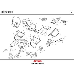 Motorhauben Rieju RR Sport schwarz 2004 2-Takt