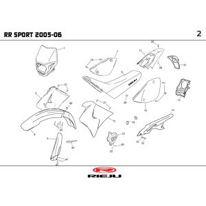 Motorhauben Rieju RR sports schwarz 2005 2-Takt