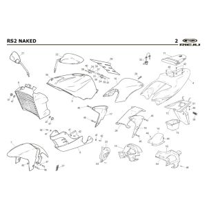 Motorhauben Rieju Rs2 Nackt blau 2009 2-Takt