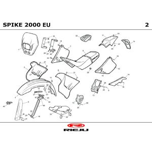 Motorhauben Rieju Spike grau 2001 2-Takt