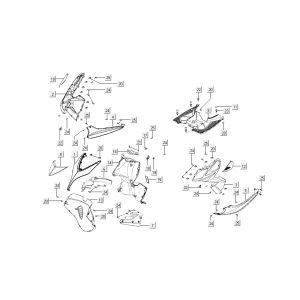 v-m Kymco Super 8 4-Takt (2007-2009) Rot Schwarz