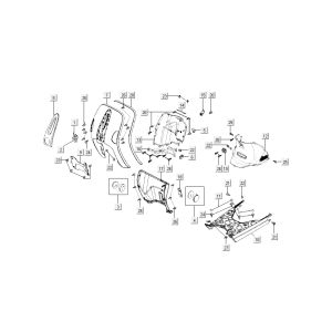 Mittelhaube vorne Kymco New Sento 4-Takt 50i Weiß