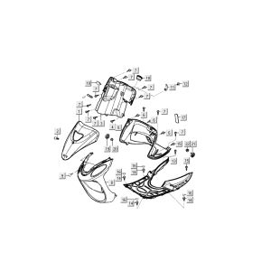 Vorne + mitte Kymco Filly 4-Takt Silber